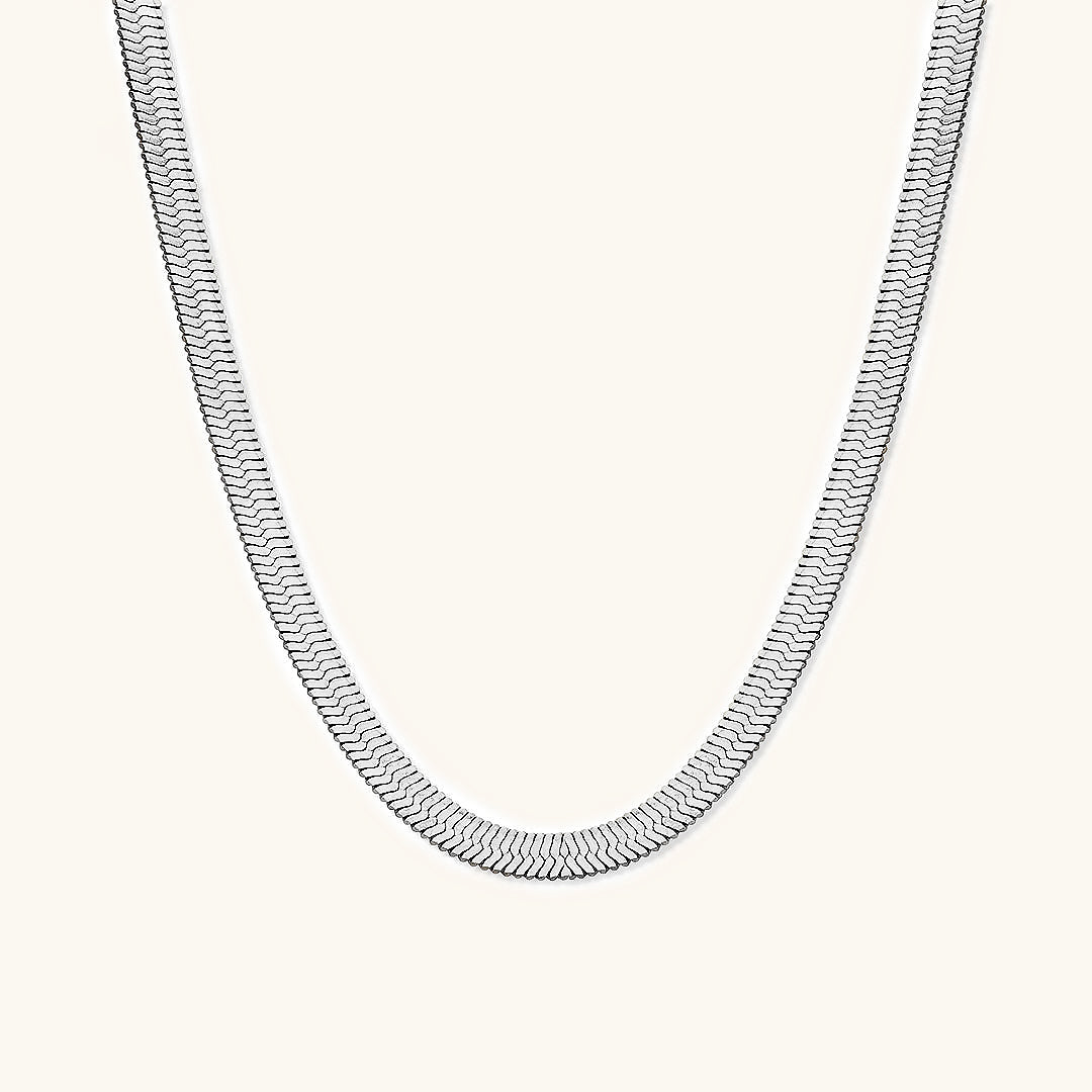 Elysian Gold Herringbone Chain Necklace