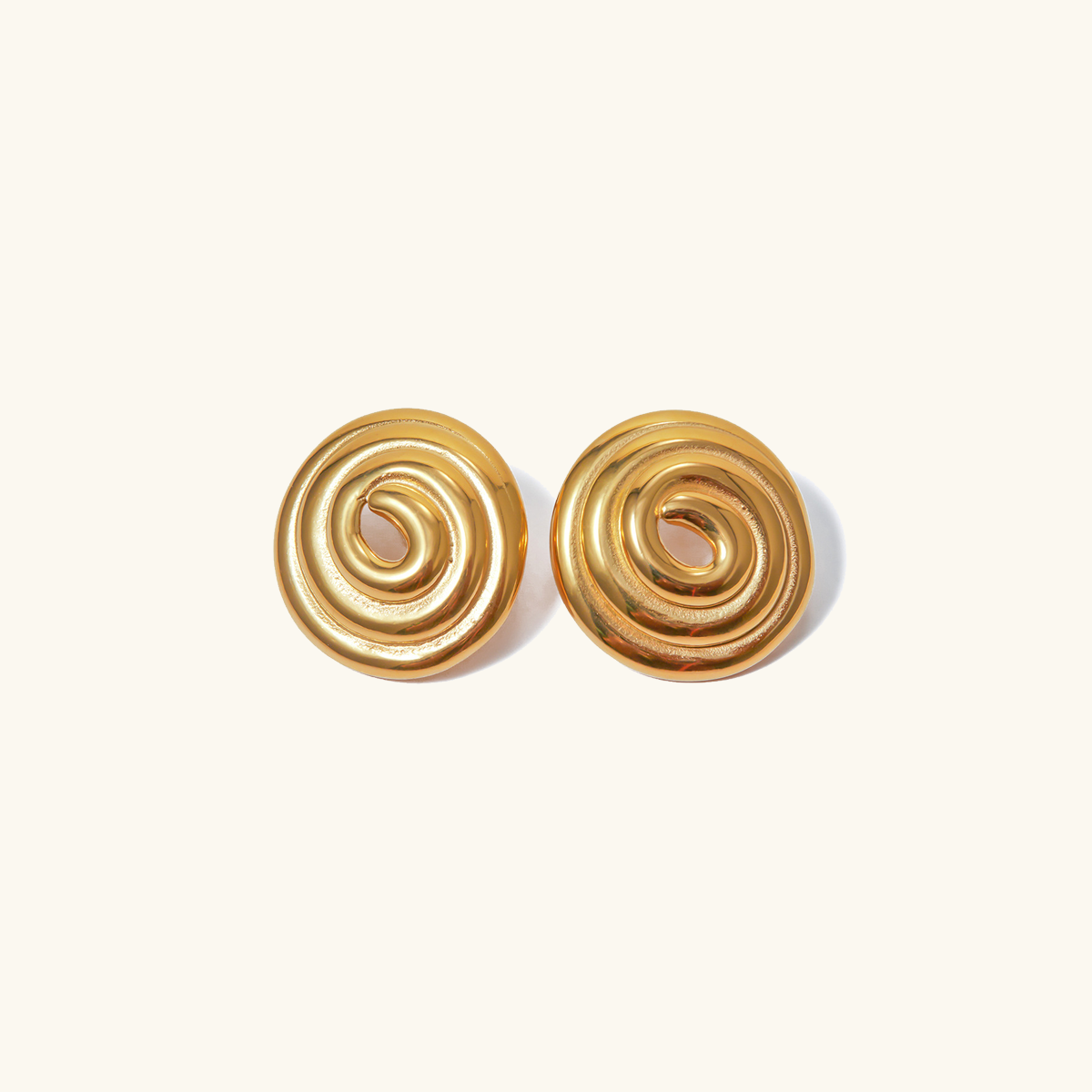Eliah Spiral Gold Earrings