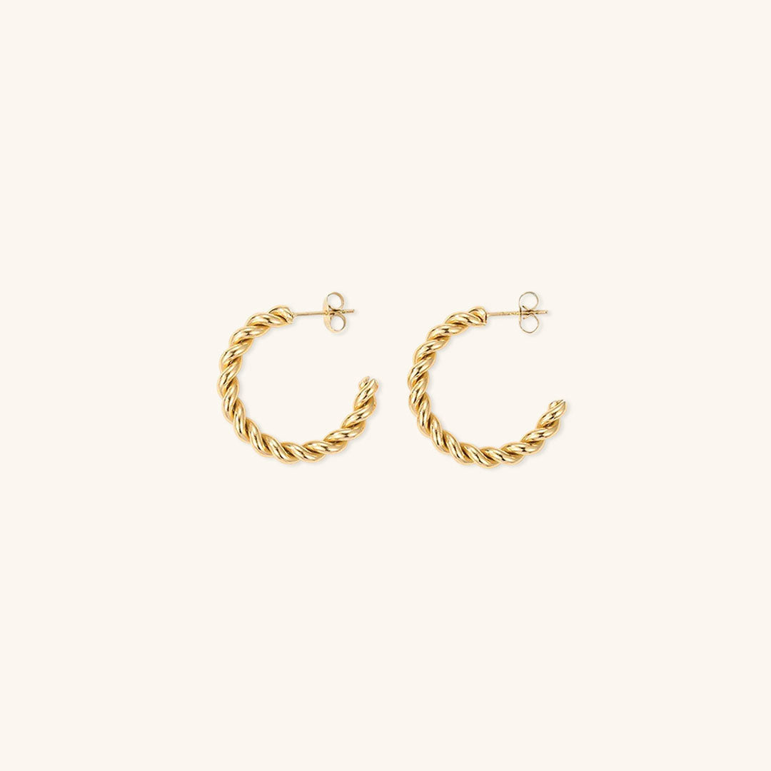 Elegant Gold Twist Earrings
