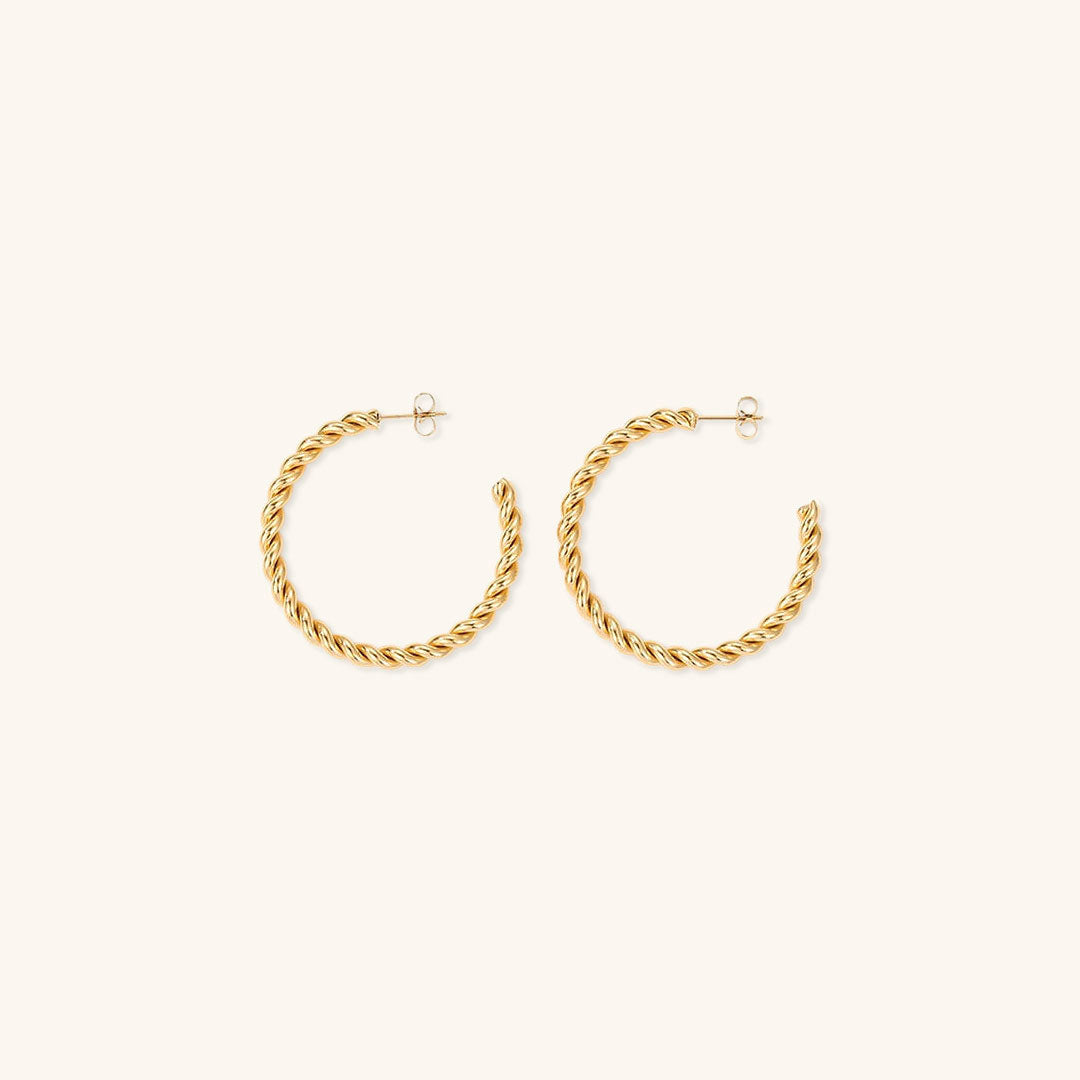 Elegant Gold Twist Earrings