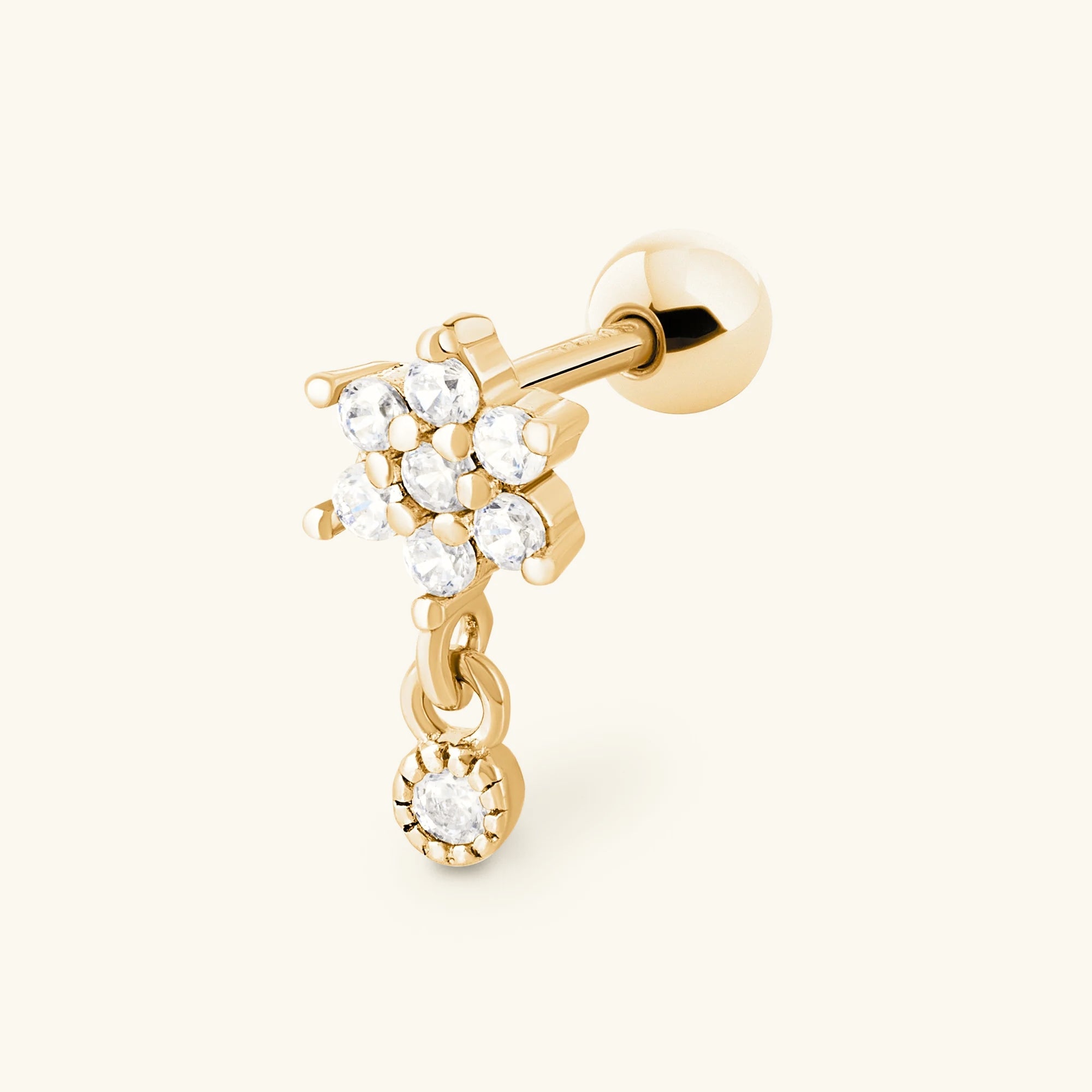 Roxanne Floral Diamond Stud