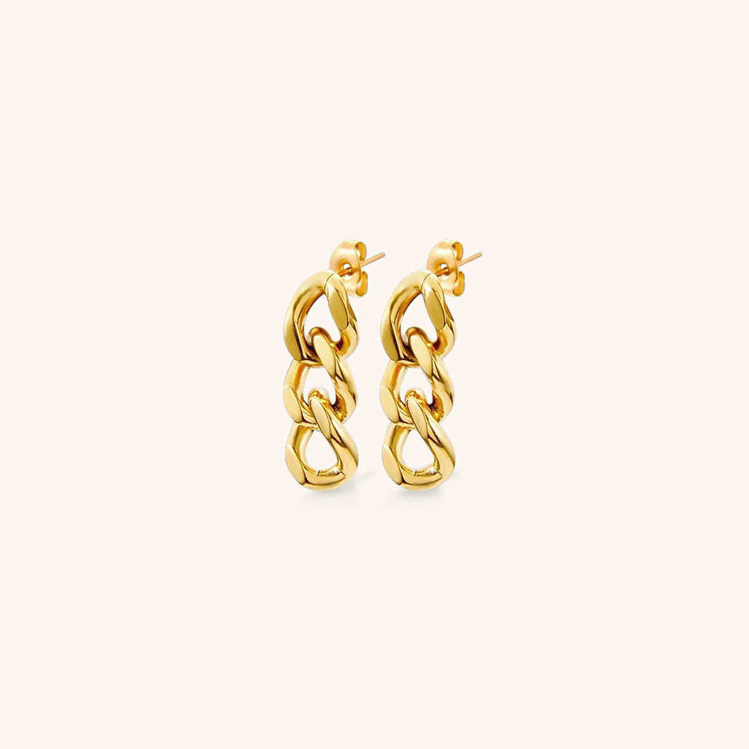 Elegant Gold Chain Drop Earrings