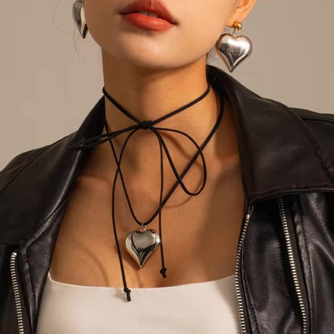 Bold Heart Statement Necklace