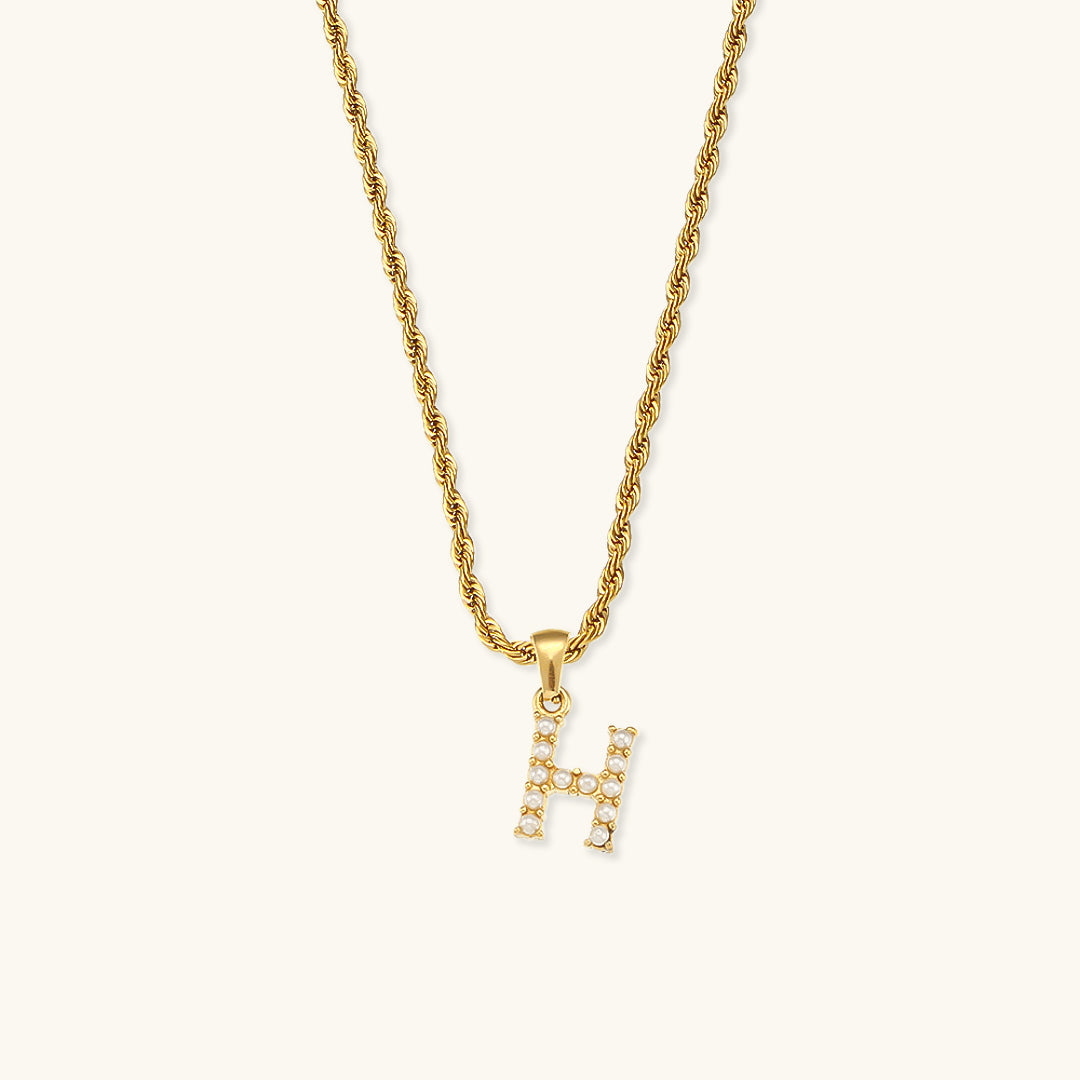 Personalized Pearl Initial Necklace