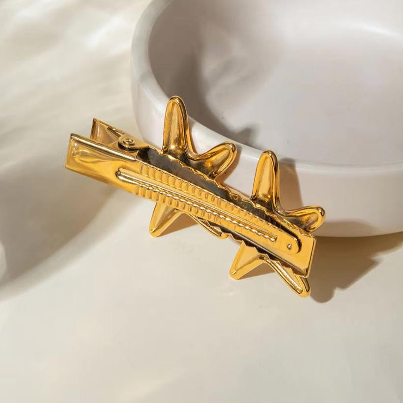 Golden Nautical Star Hair Clip