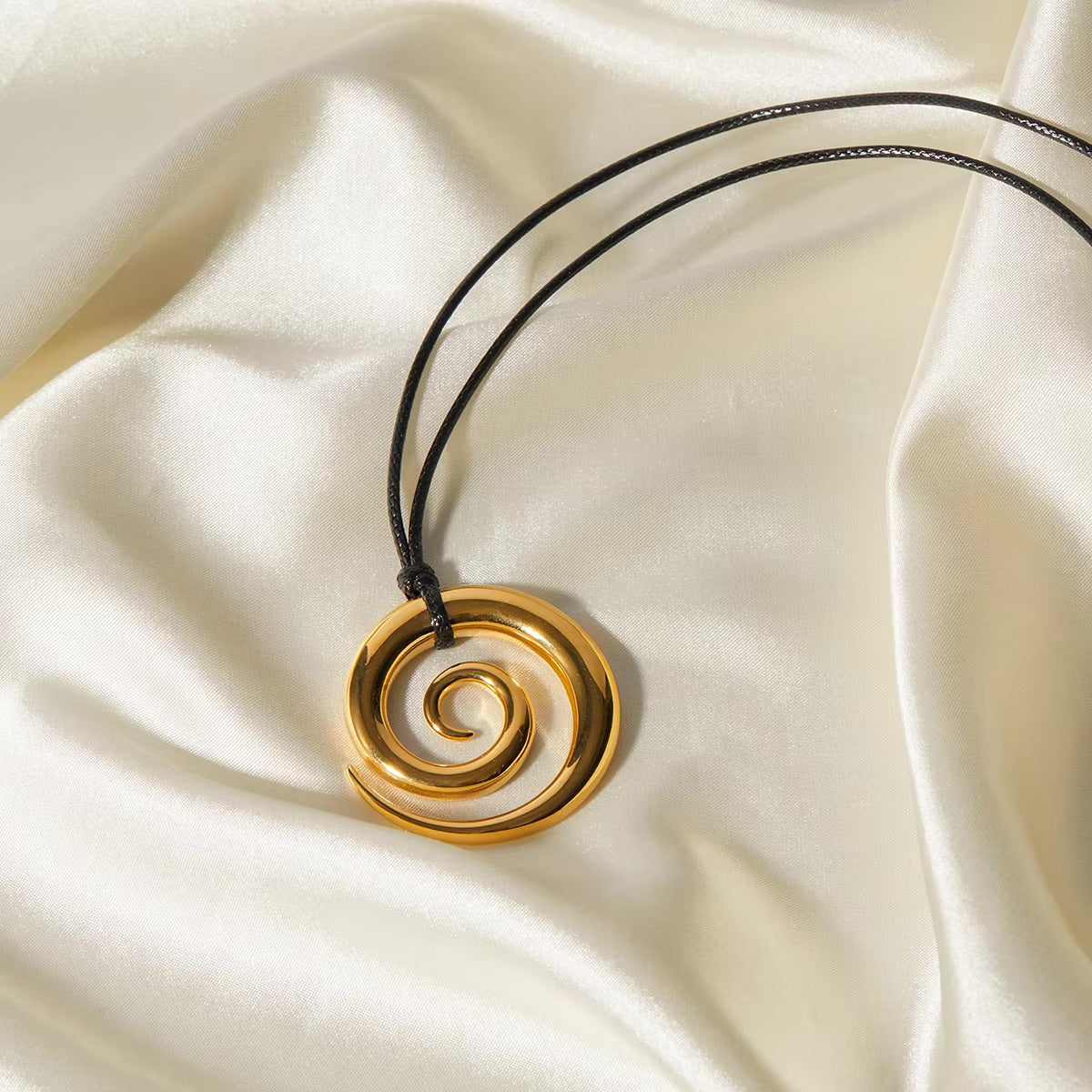 Gold Spiral Rope Necklace