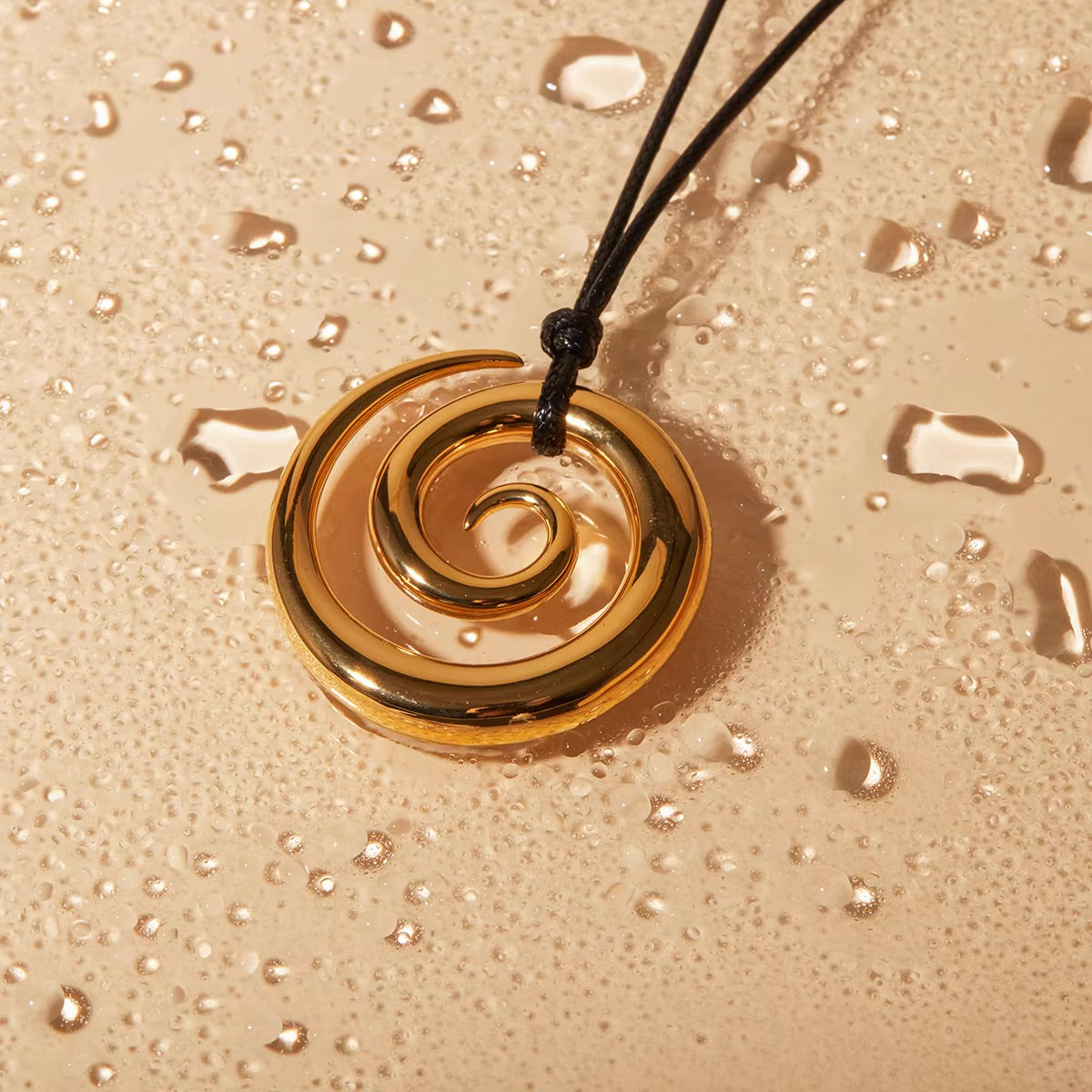 Gold Spiral Rope Necklace