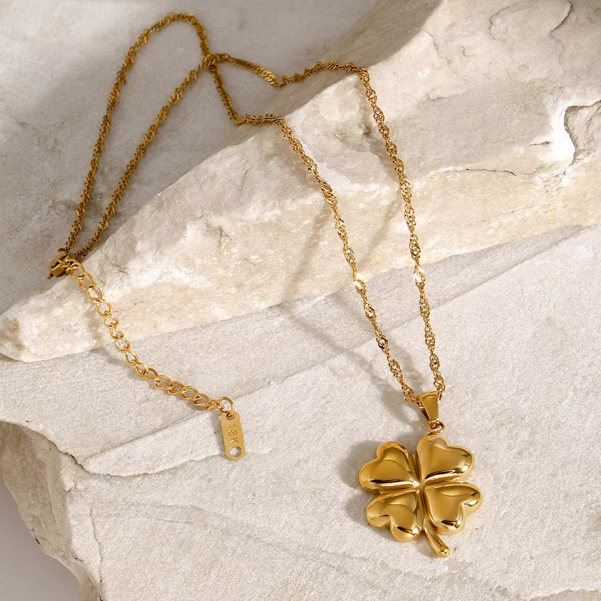 Golden Clover Charm Necklace