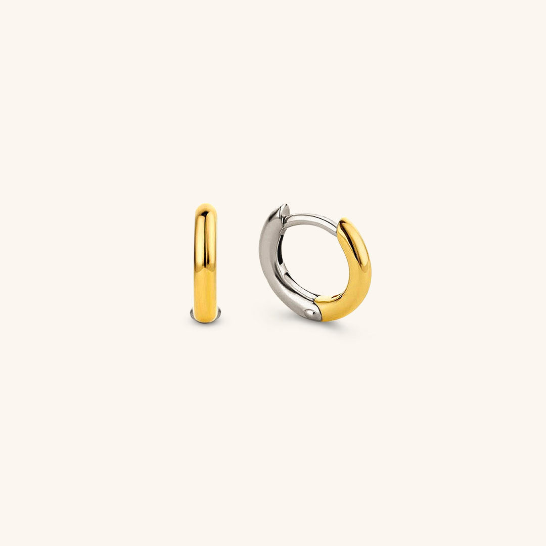Ingrid Elegant Dual-Tone Hoops
