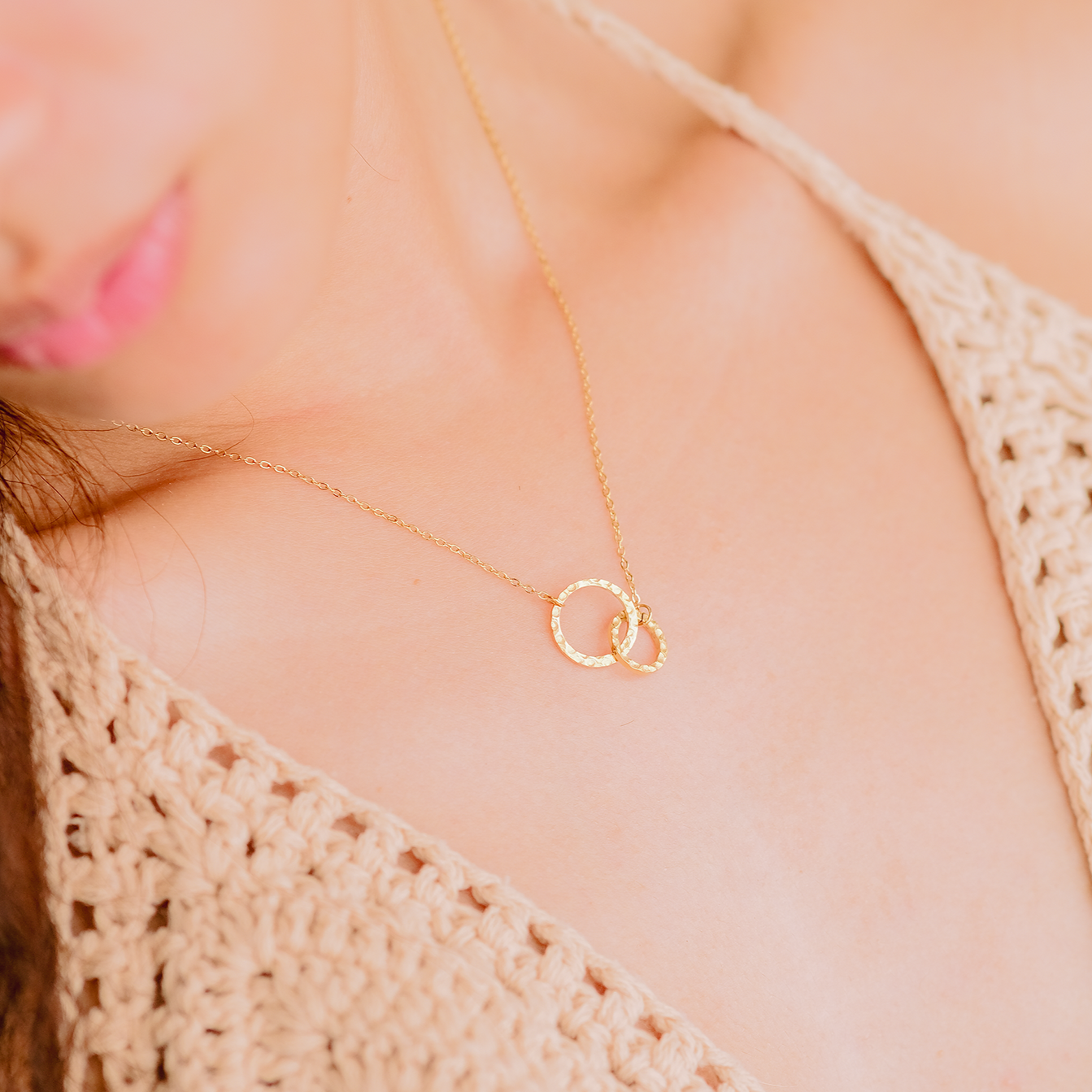 Elegant Gold Hoop Necklace