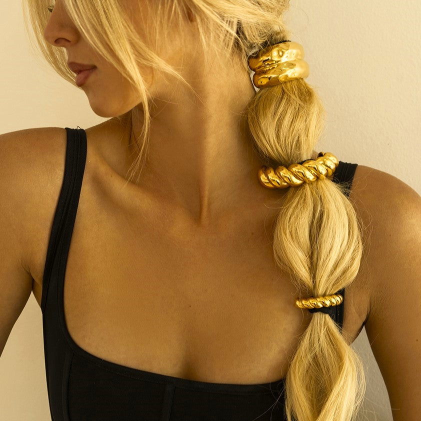 Hammered Arch Hair Cuff