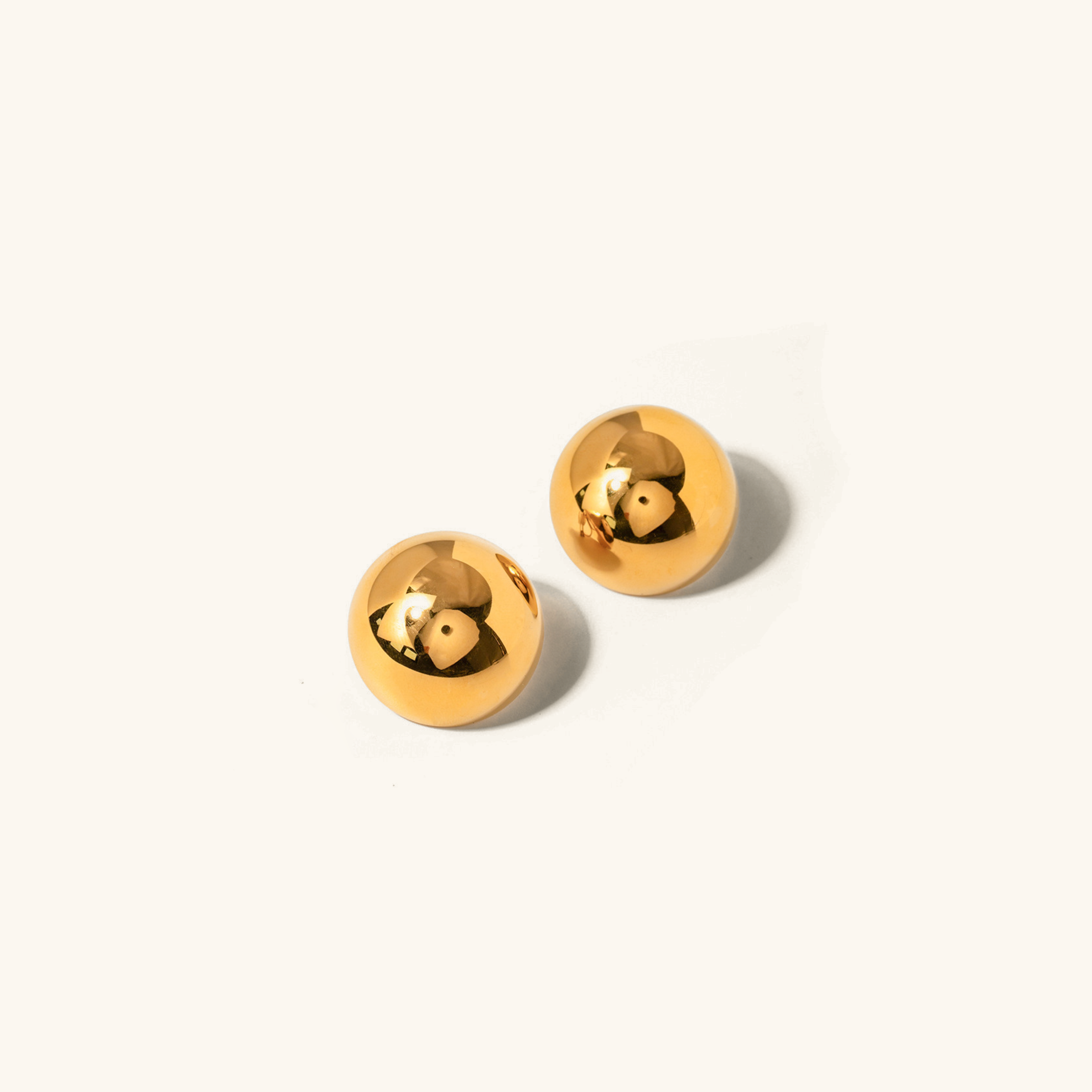 Chunky Gold Circle Studs