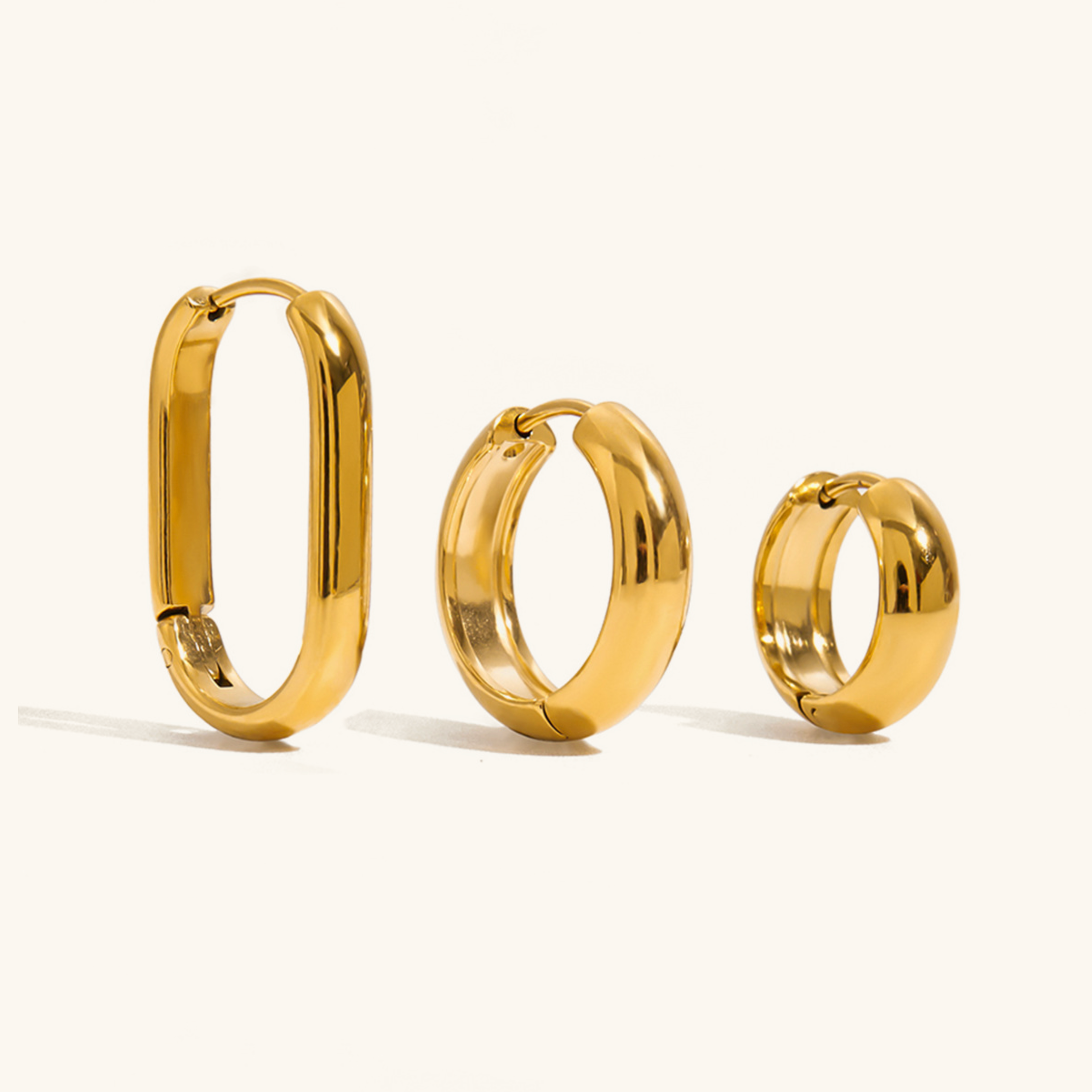 GlowStack Gold Hoop Trio