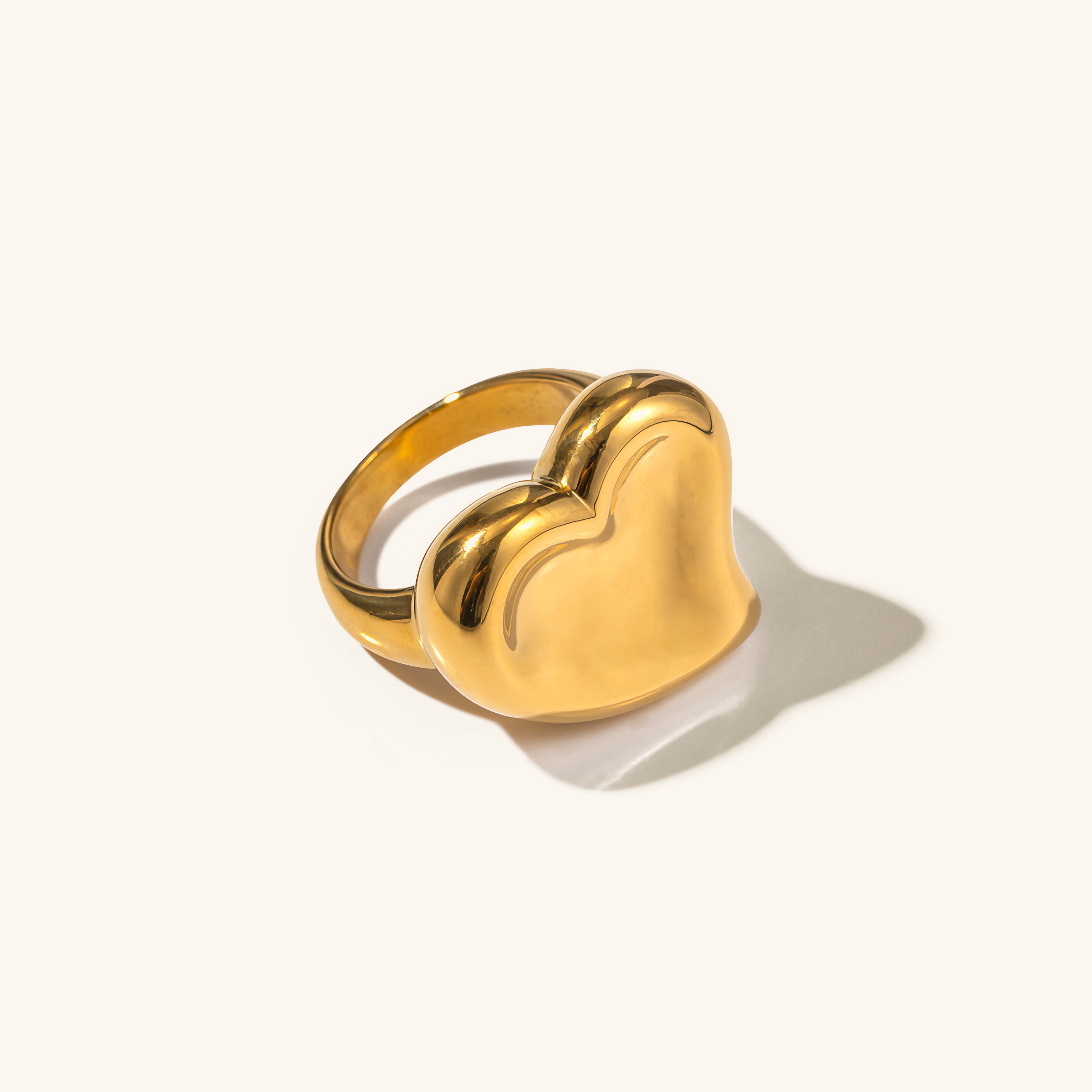 The Heart's Embrace Gold Ring