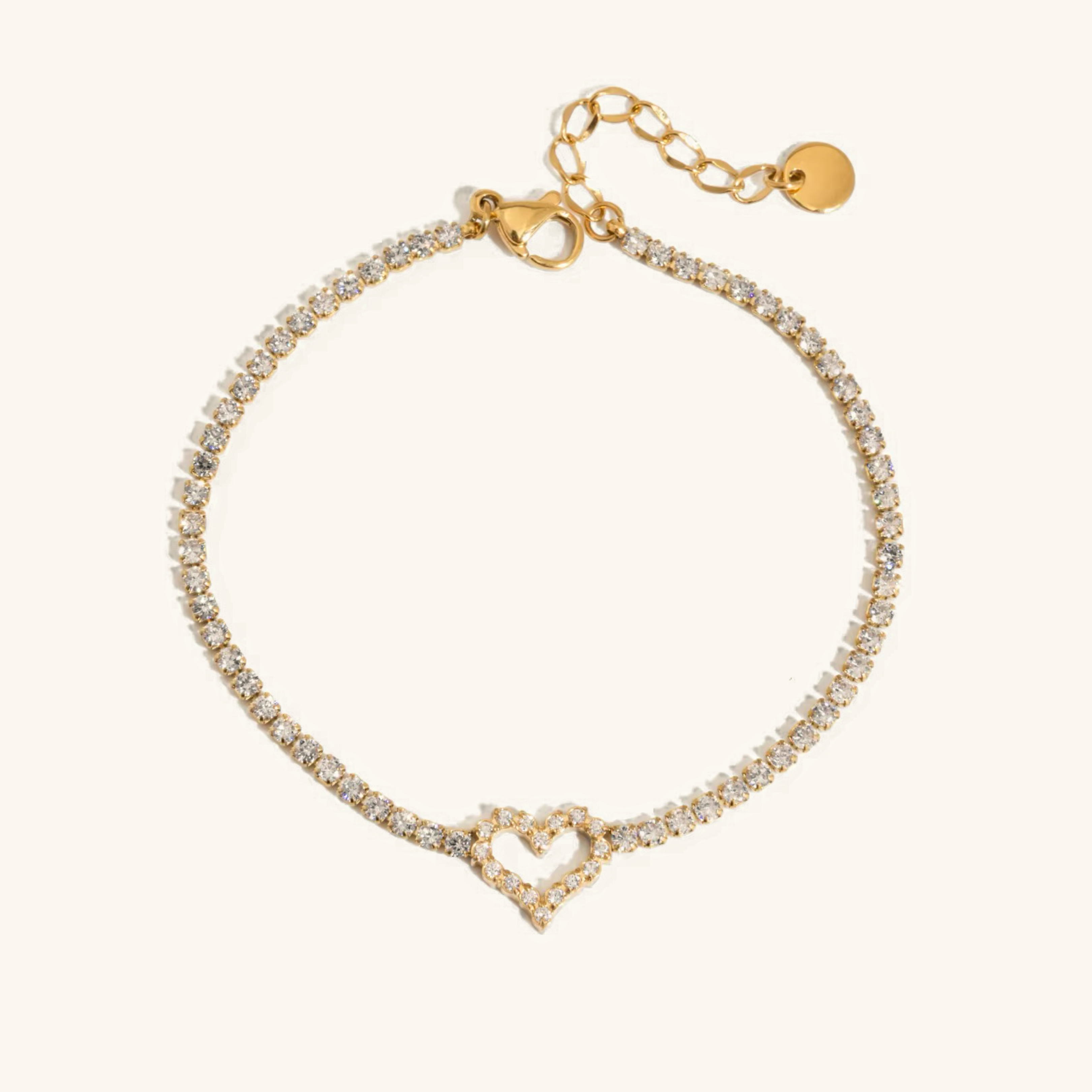 Radiant Heart Tennis Bracelet