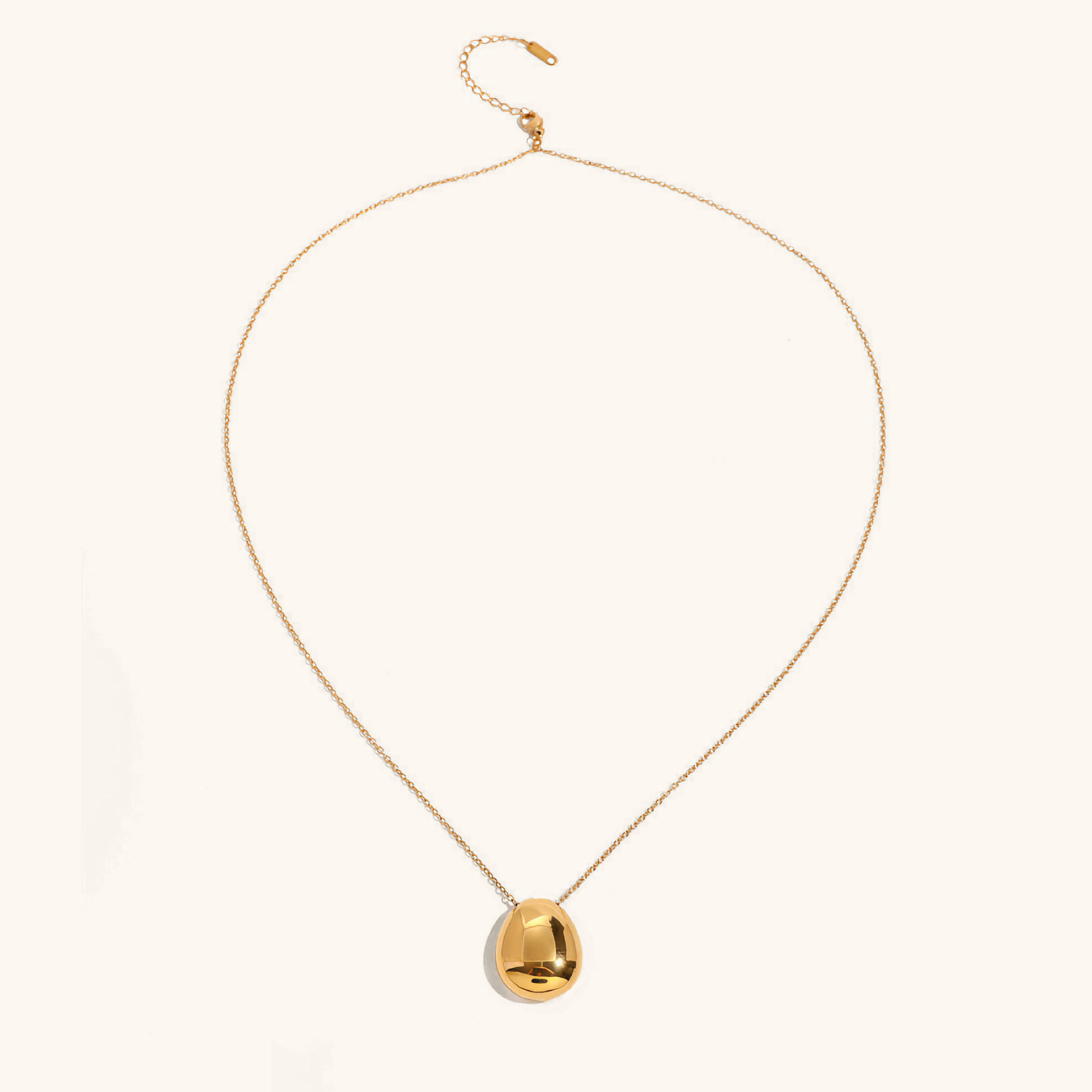 Claribel Sculpted Gold Pendant Necklace