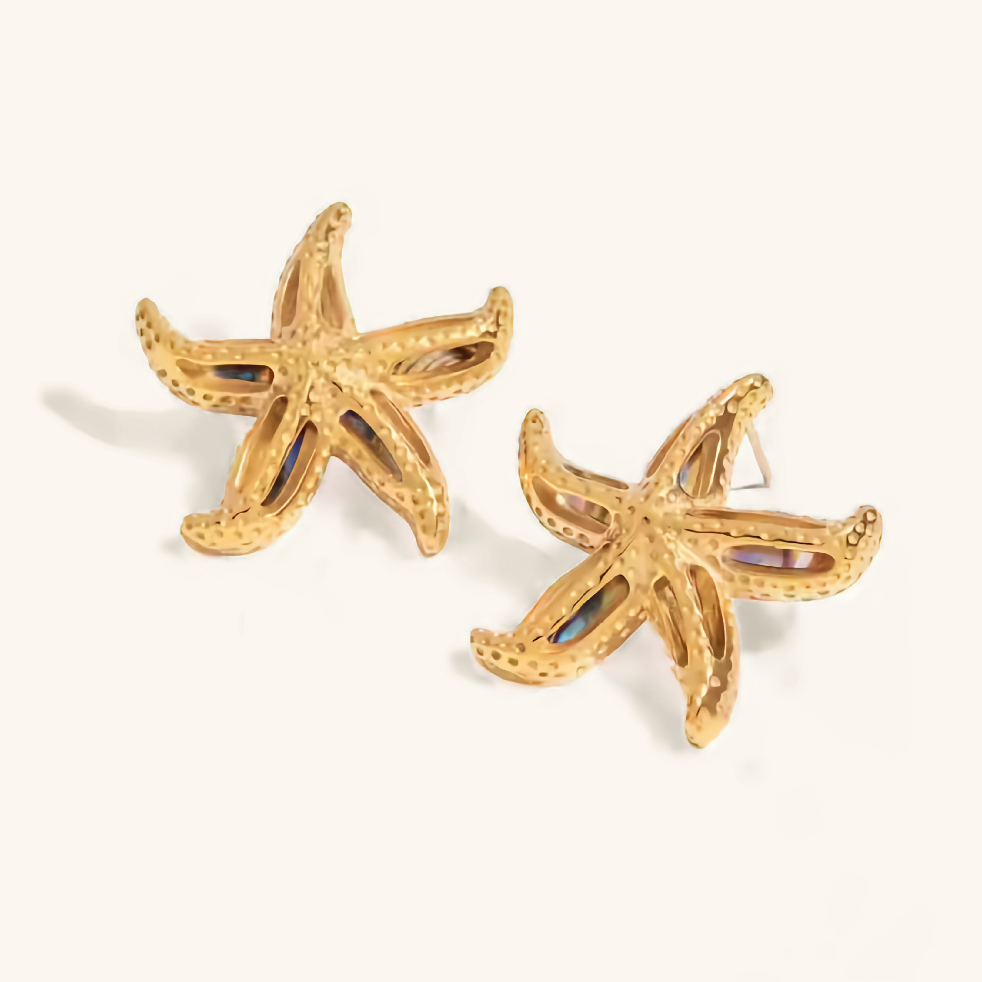 Oceanic Gold Starfish Dangles