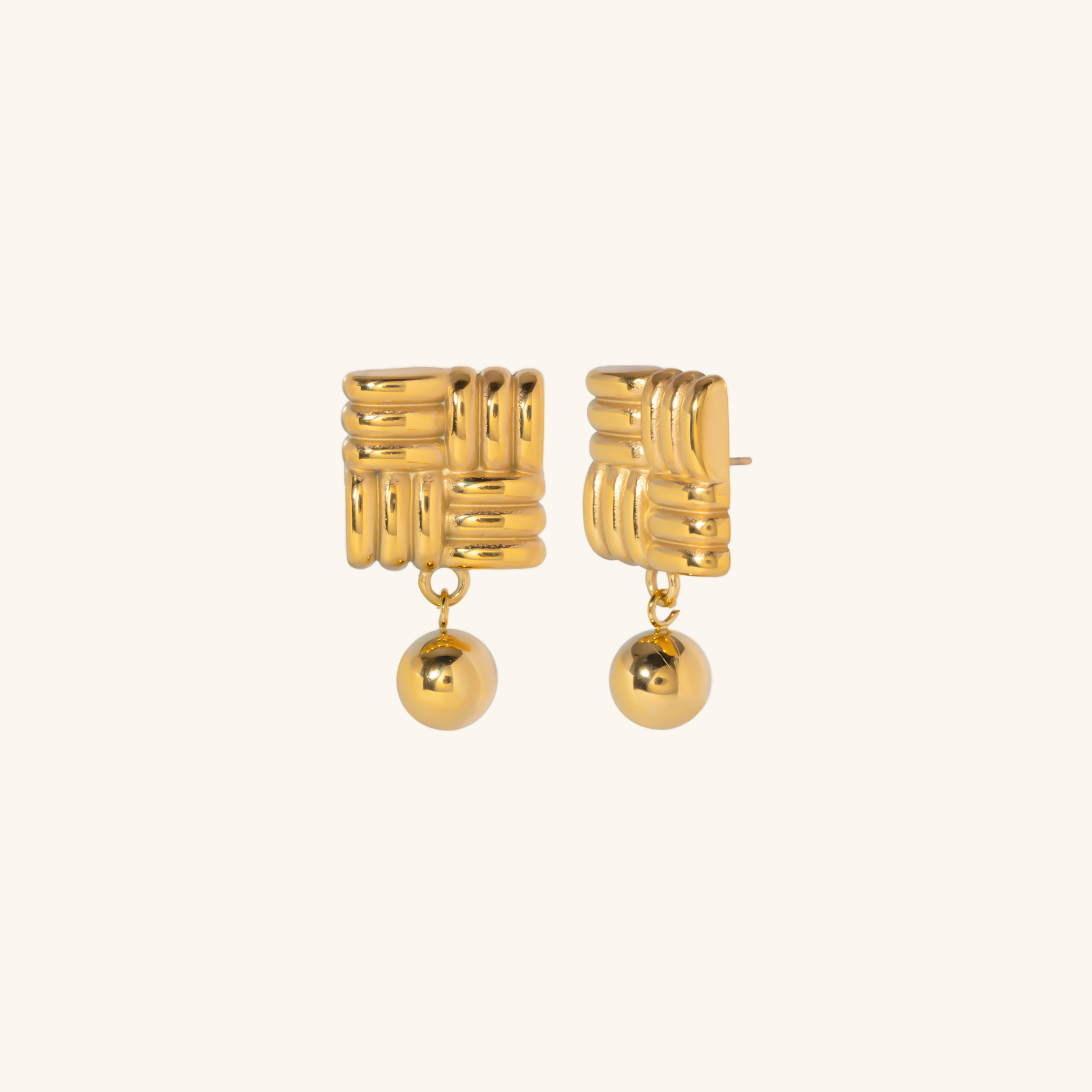 Alba Modern Gold Earrings