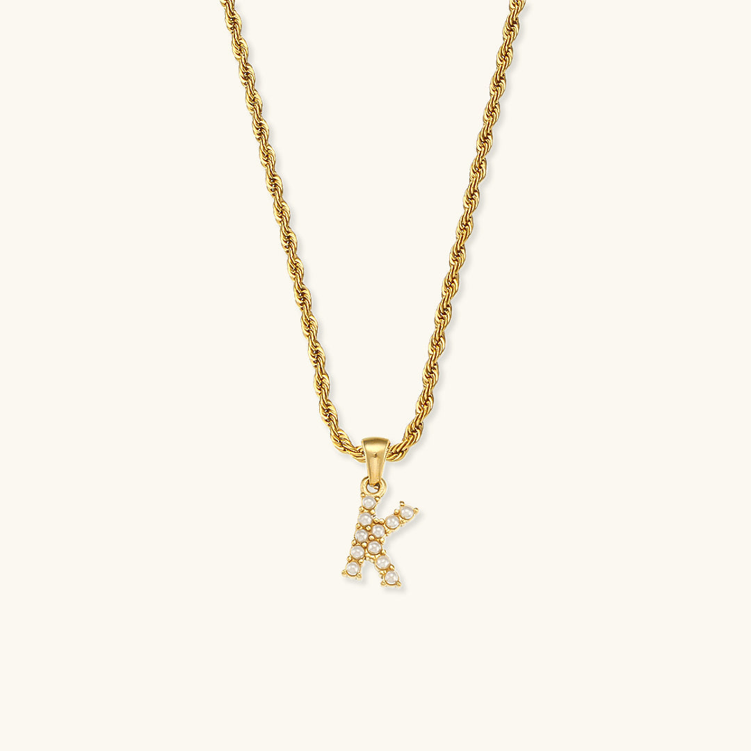 Personalized Pearl Initial Necklace