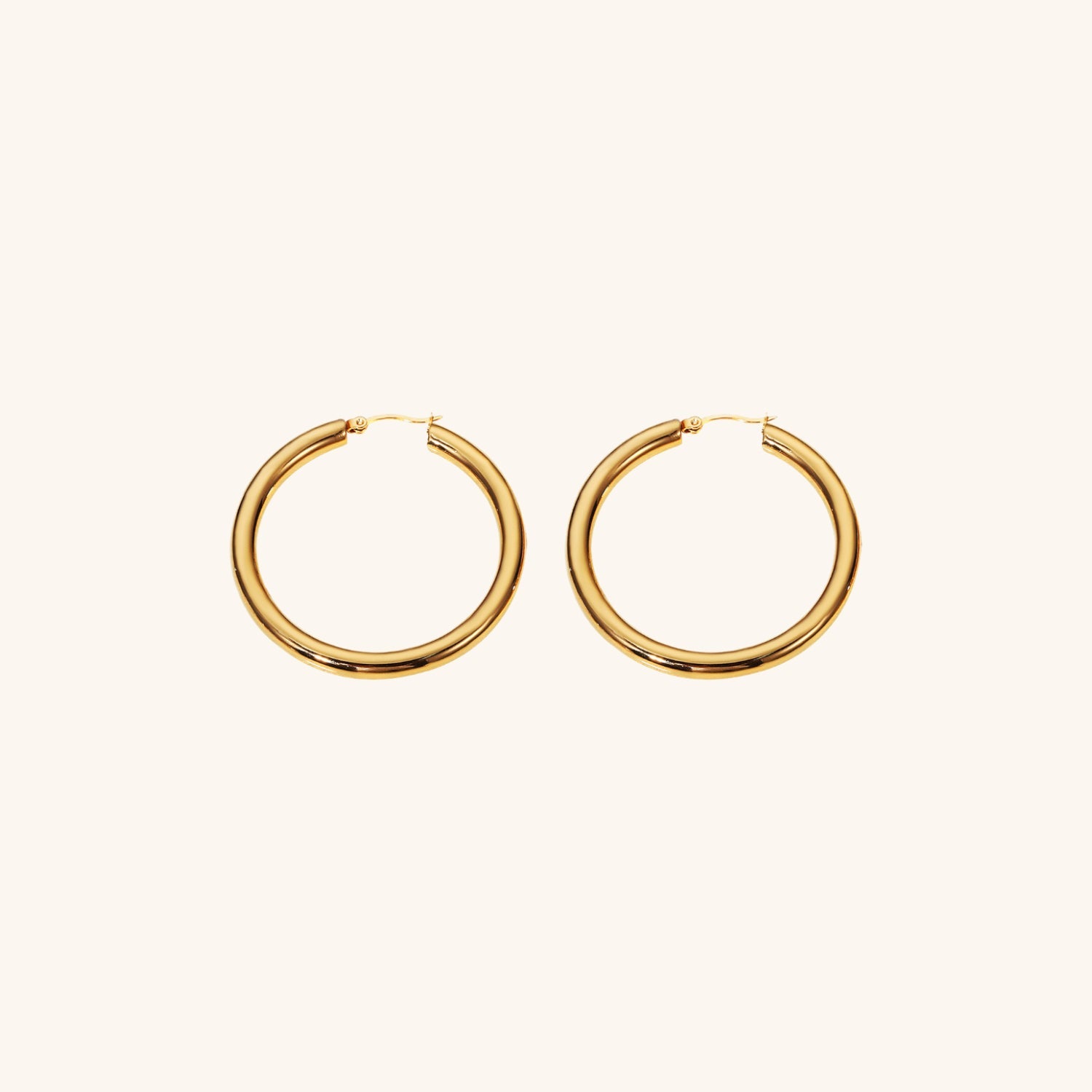 Elegant Gold Plated Hoop Earrings