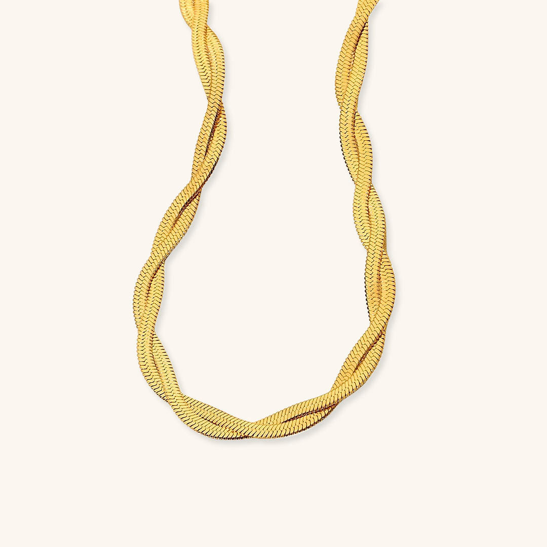 Twisted Elegance Gold Chain Necklace