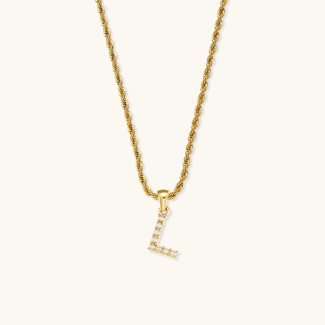 Personalized Pearl Initial Necklace