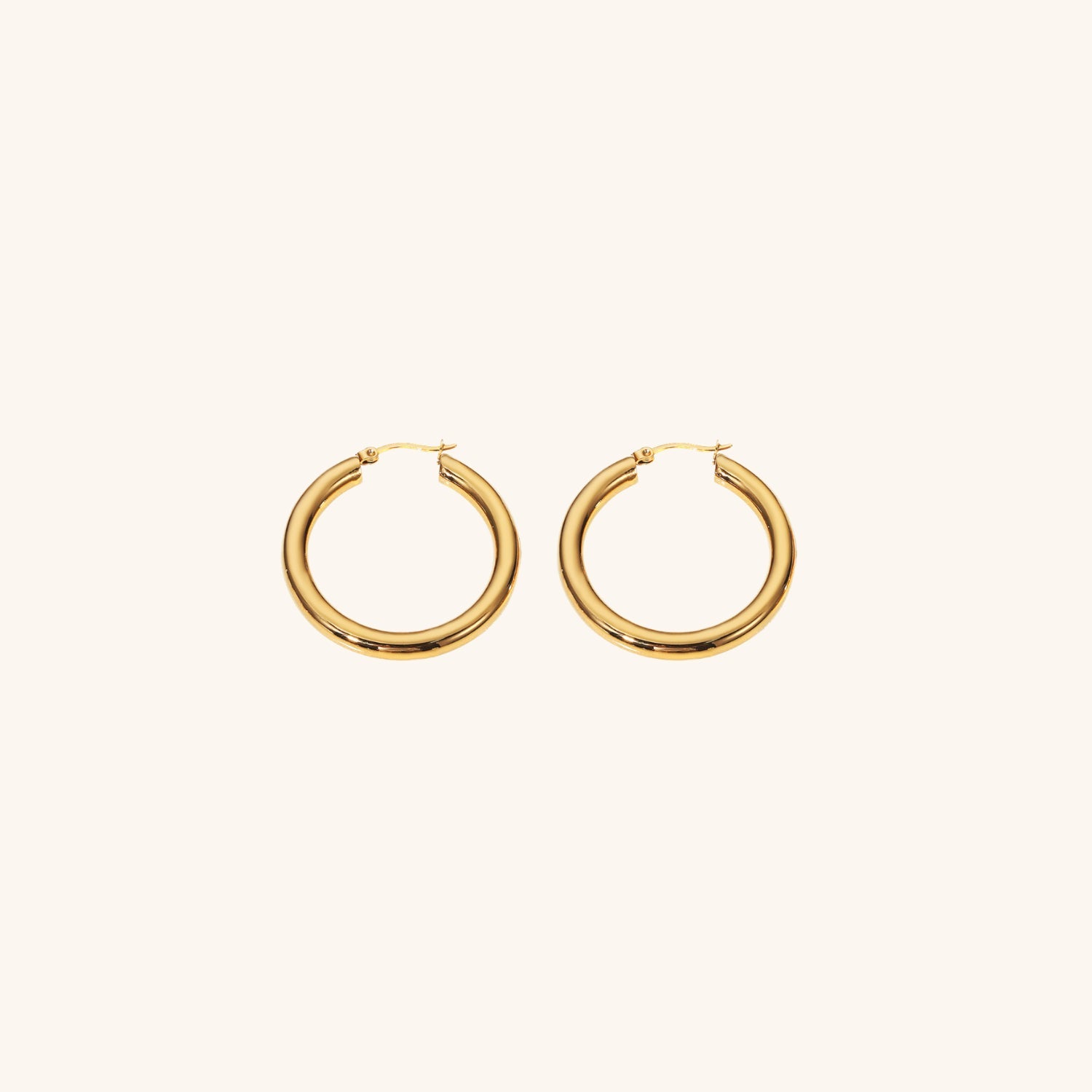 Elegant Gold Plated Hoop Earrings