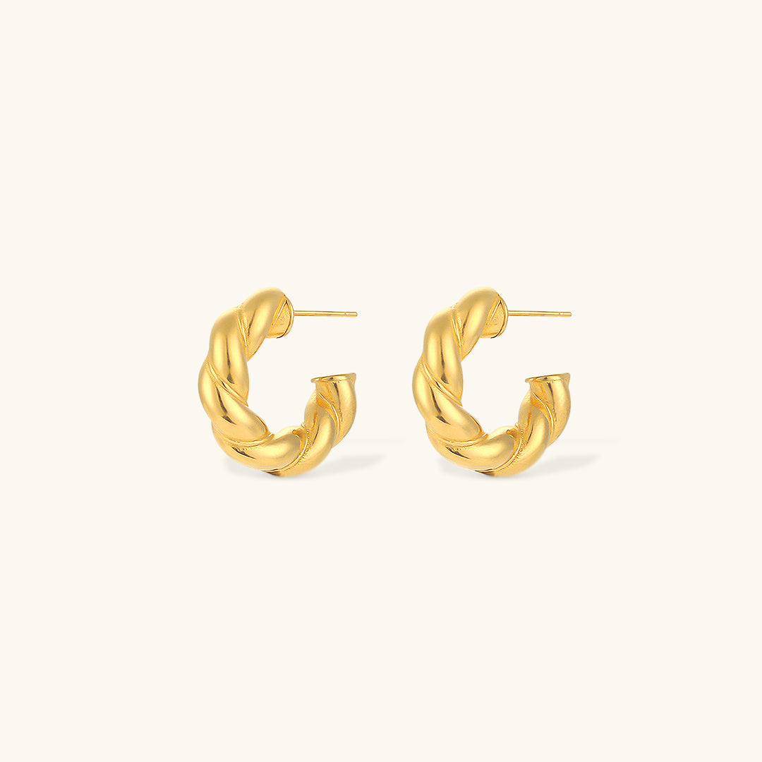 Twisted Elegance Gold Earrings