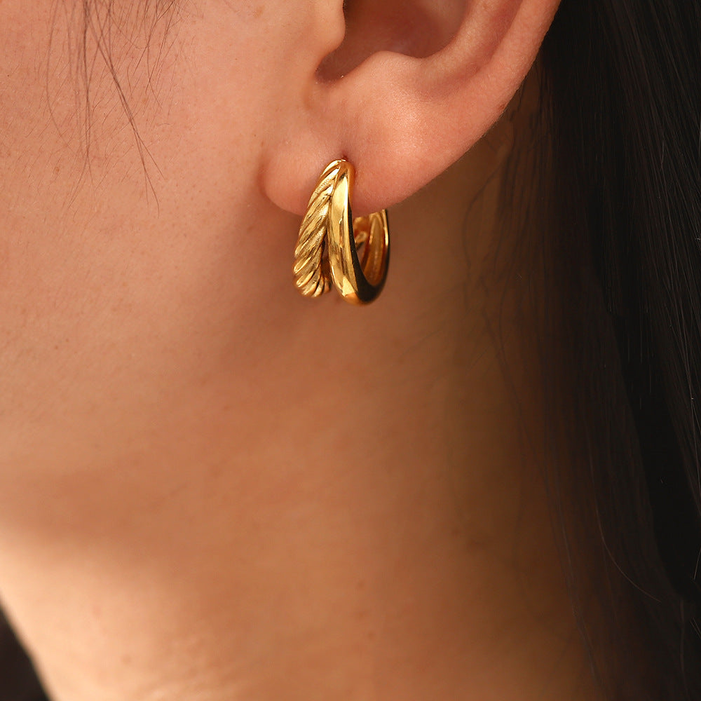 Anya Dual-Tone Statement Earrings
