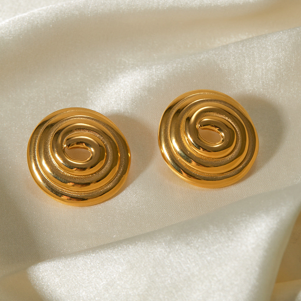 Eliah Spiral Gold Earrings