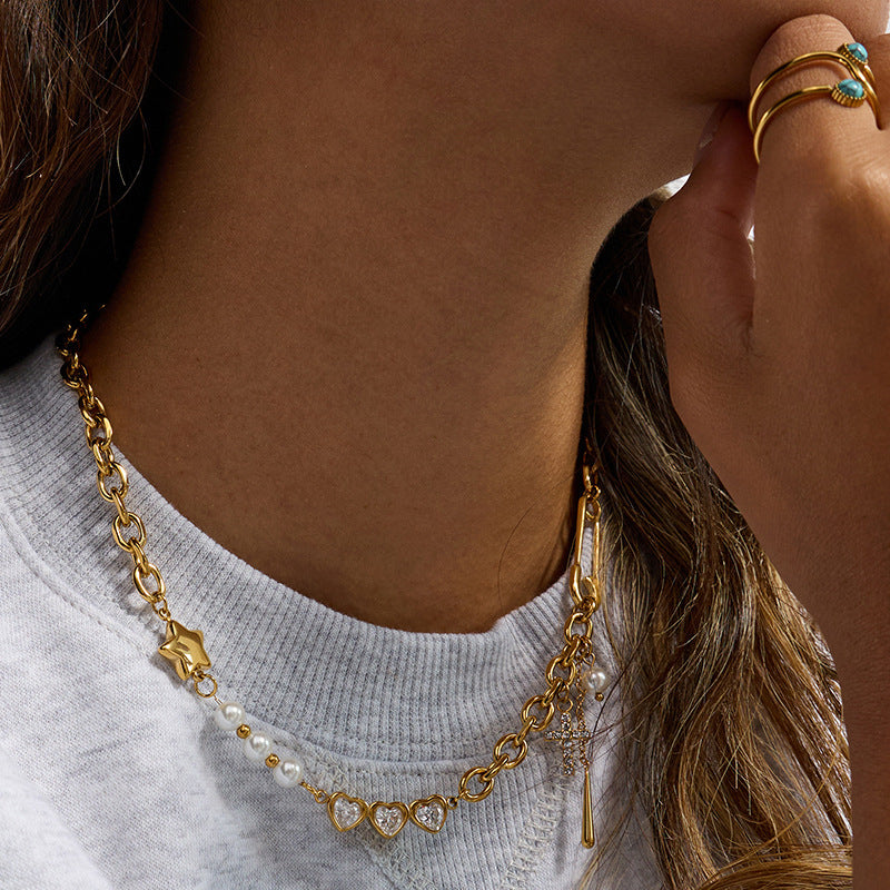 Luxe Pearl & Diamond Necklace