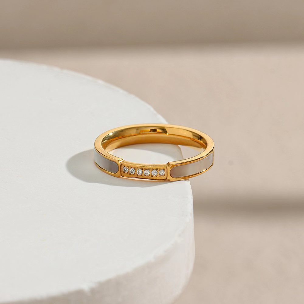 Radiant Gold Diamond Simulant Ring