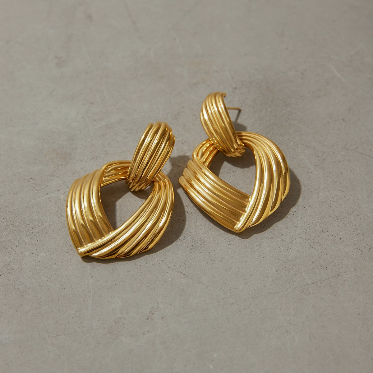 Selma Sculptural Gold Earrings