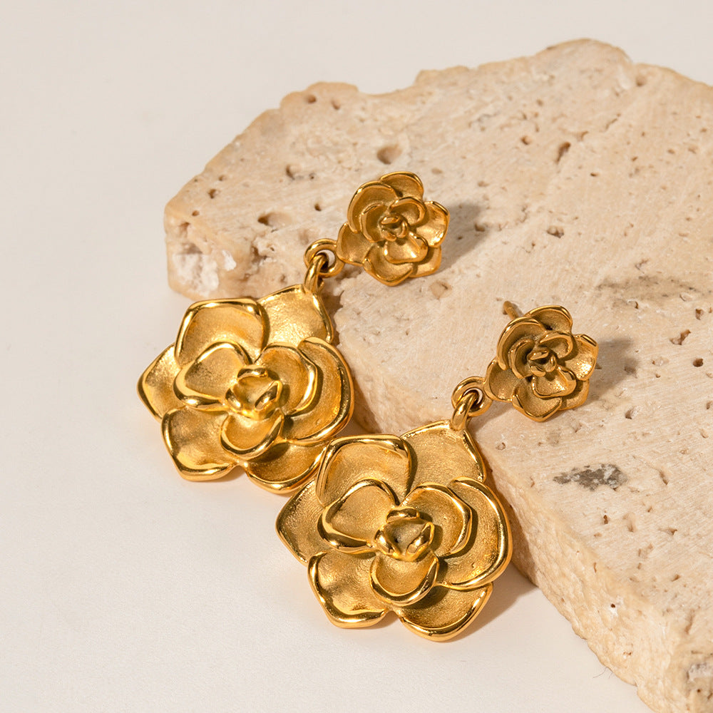 Gilded Petal Earrings