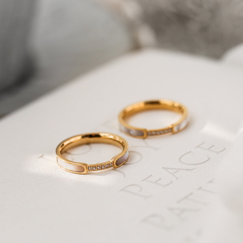 Radiant Gold Diamond Simulant Ring