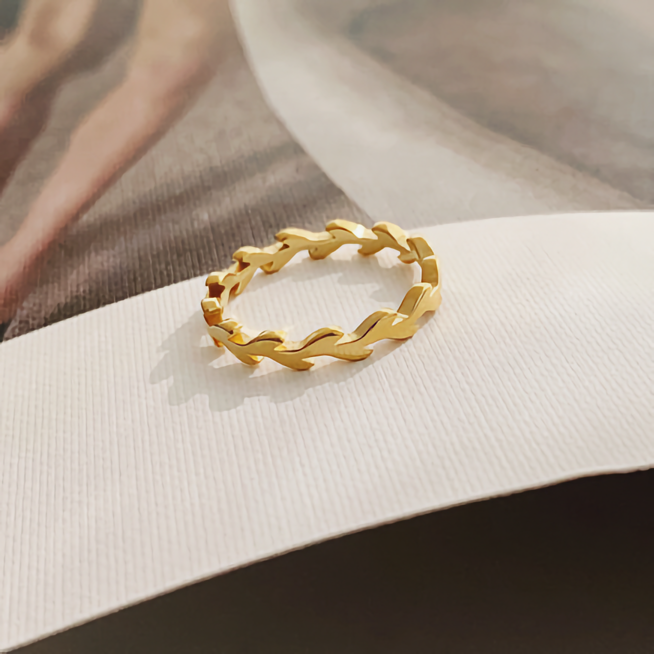 Golden Embrace Vine Ring