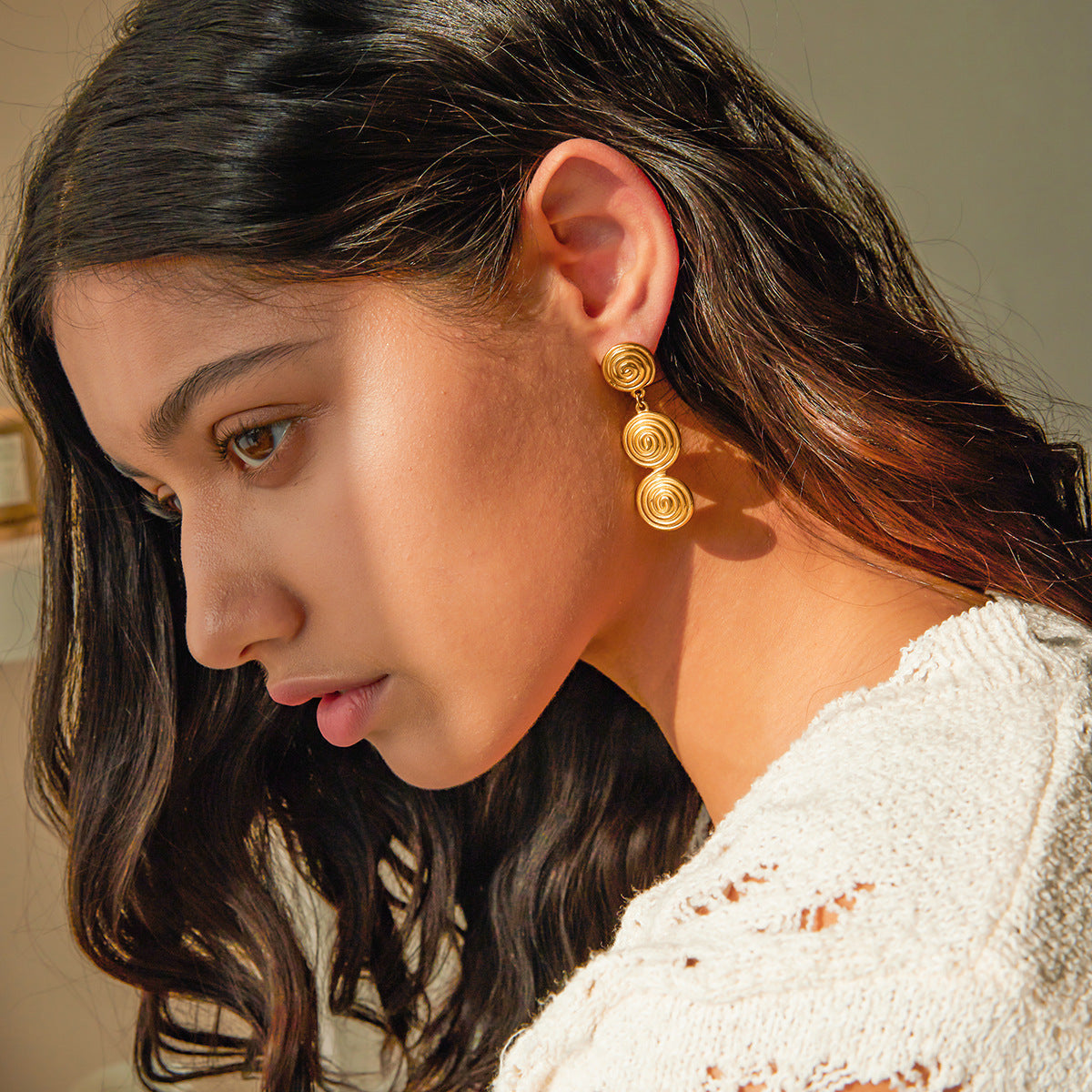 Ethereal Gold Infinity Earrings