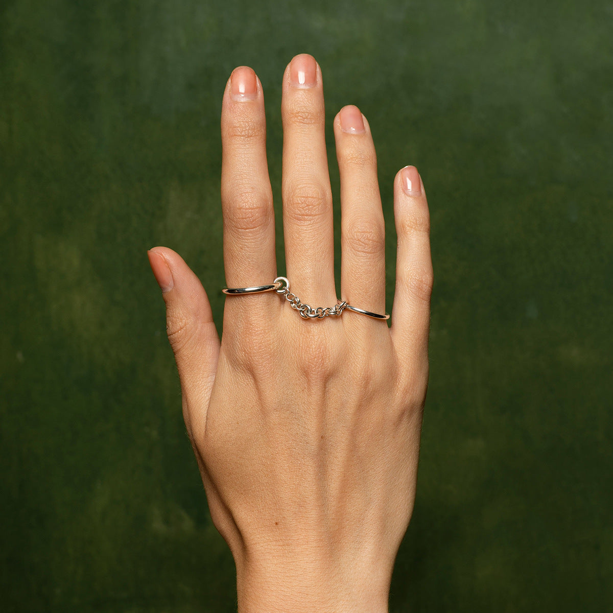The Dainty Chain Stacked Ring