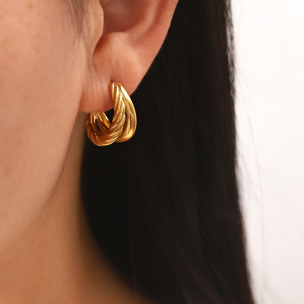 Anya Dual-Tone Statement Earrings