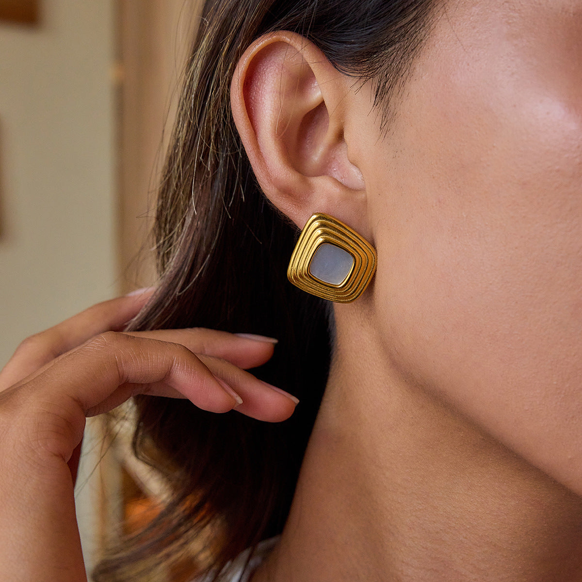 Luxe Geometric Gold Earrings