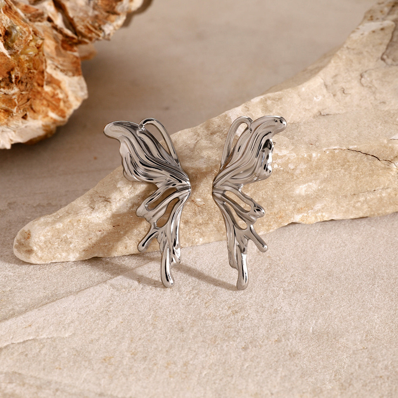 Estella Butterfly Silver Studs