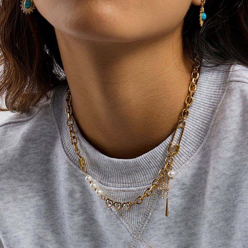 Luxe Pearl & Diamond Necklace