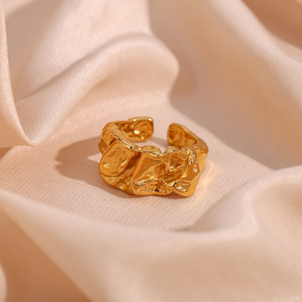 Sculpted Gold Statement Ring