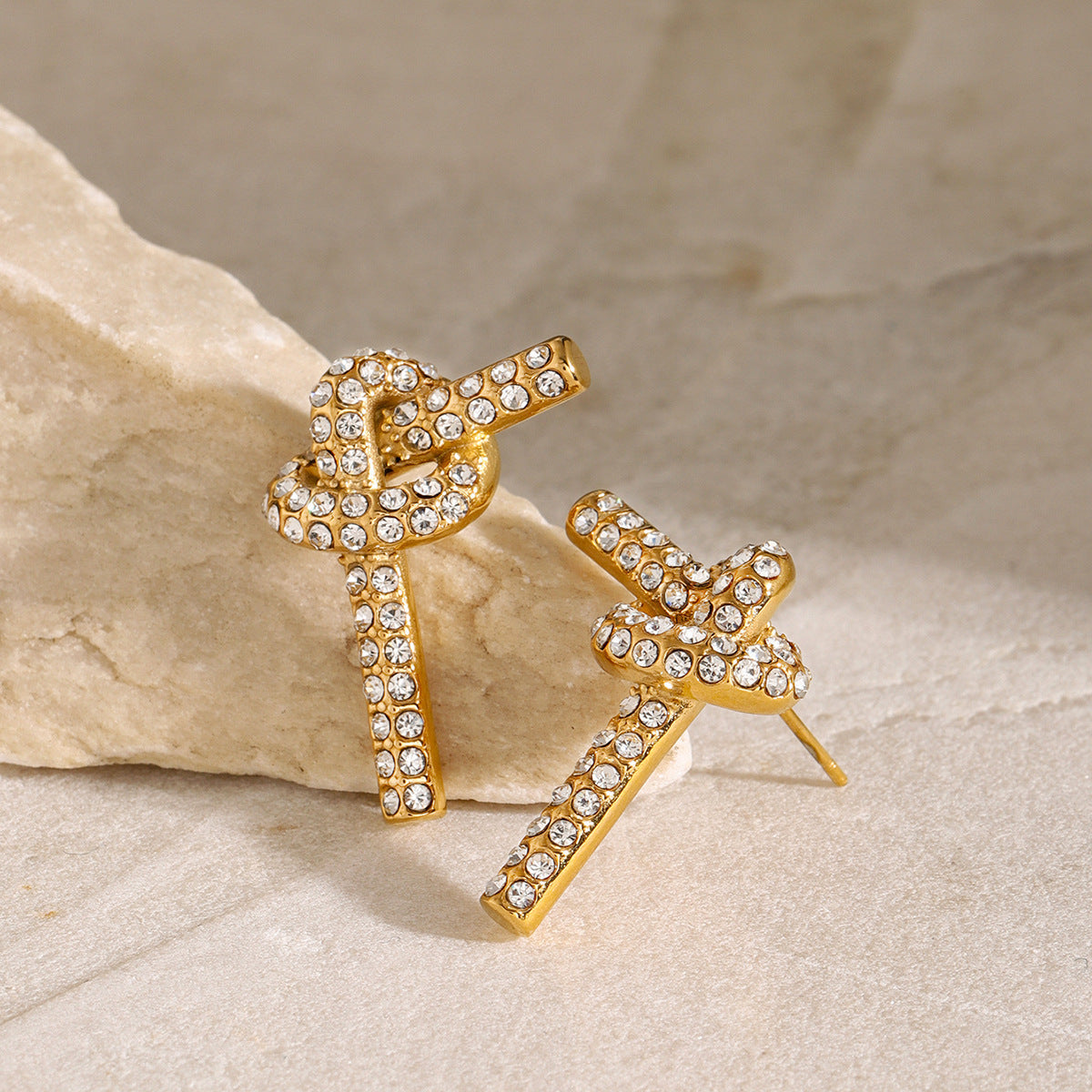 Elegance Knot Diamond Earrings