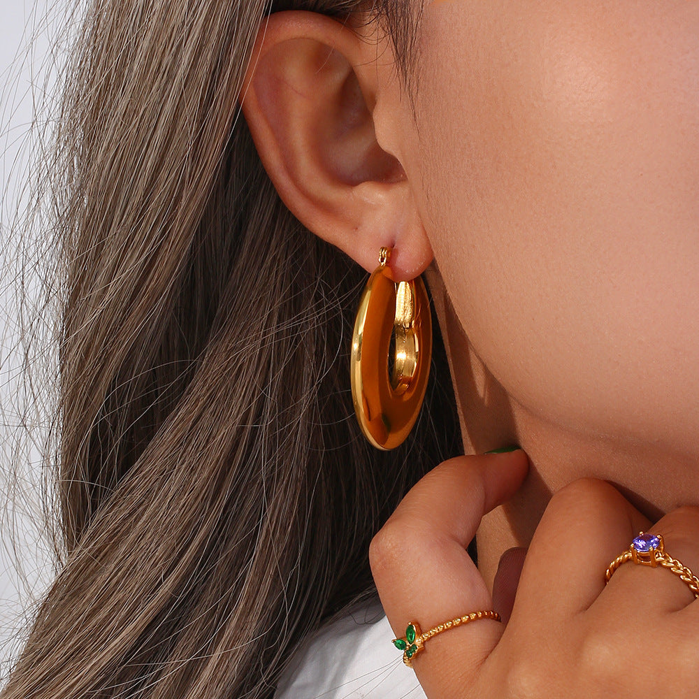 Statement Chunky Gold Hoops