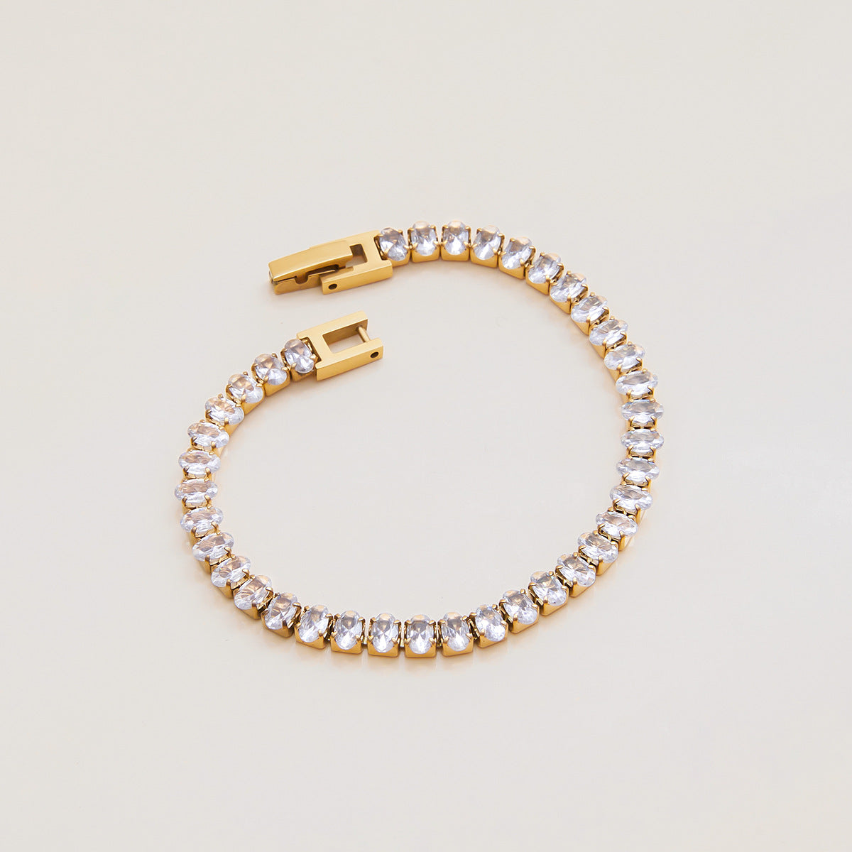 Sparkling Oval Tennis Bracelet