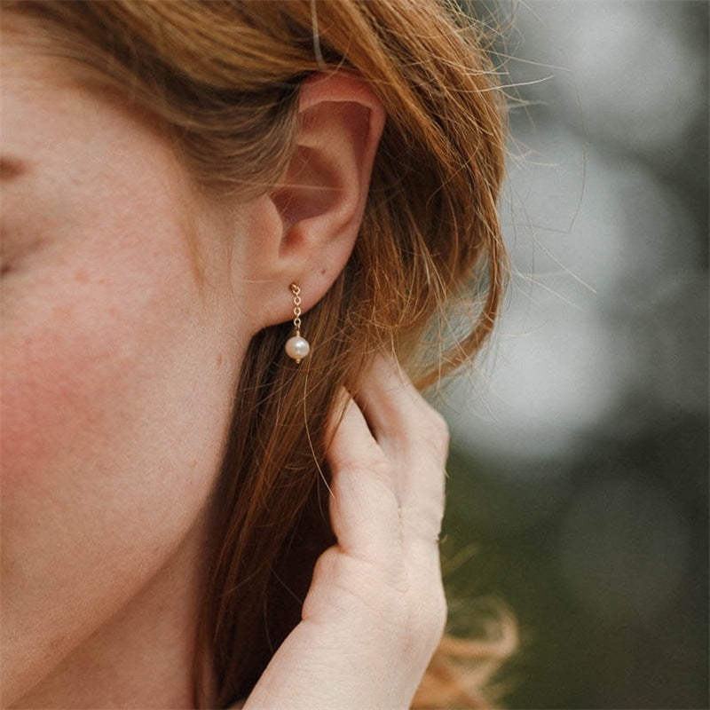Elegant Pearl Drop Earrings