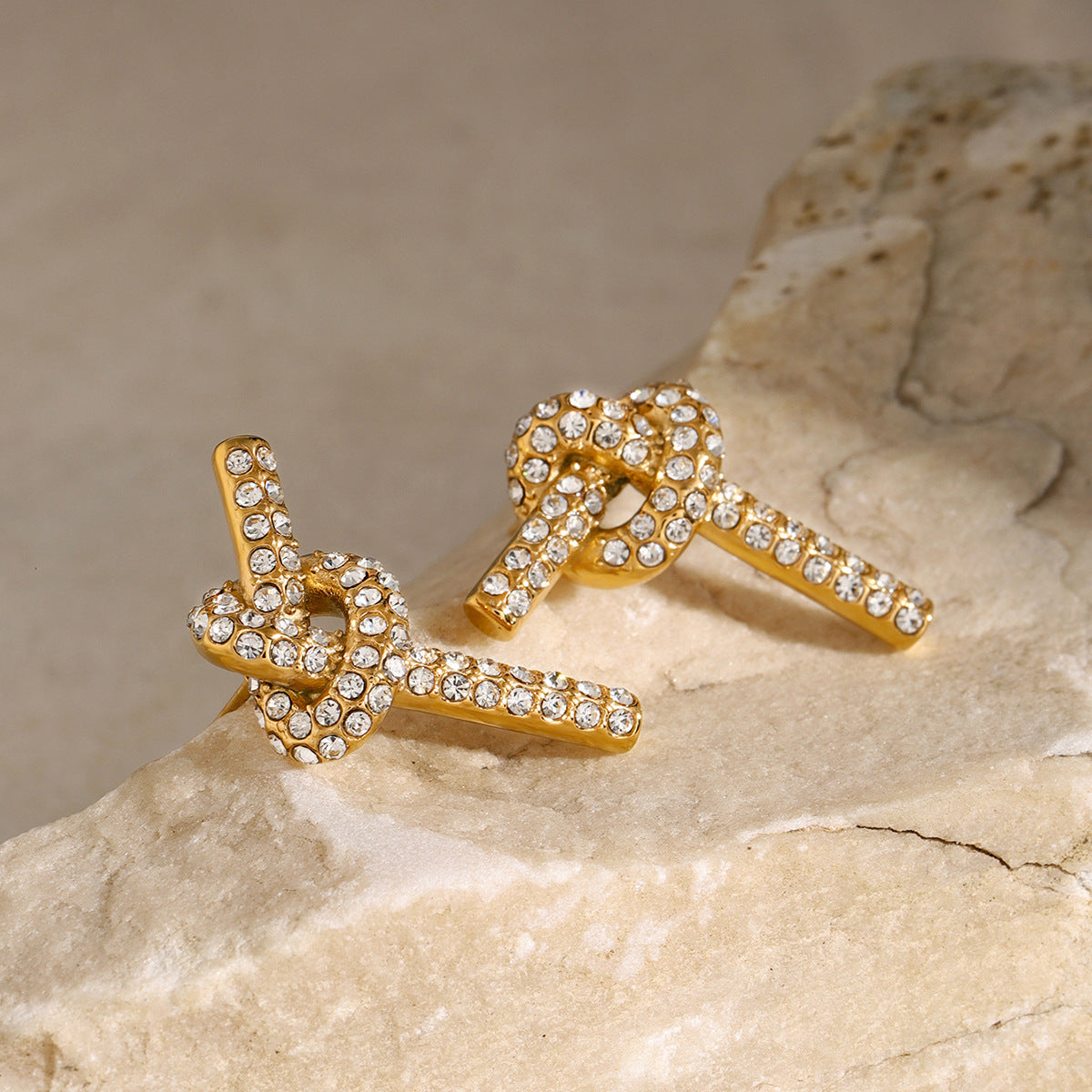Elegance Knot Diamond Earrings