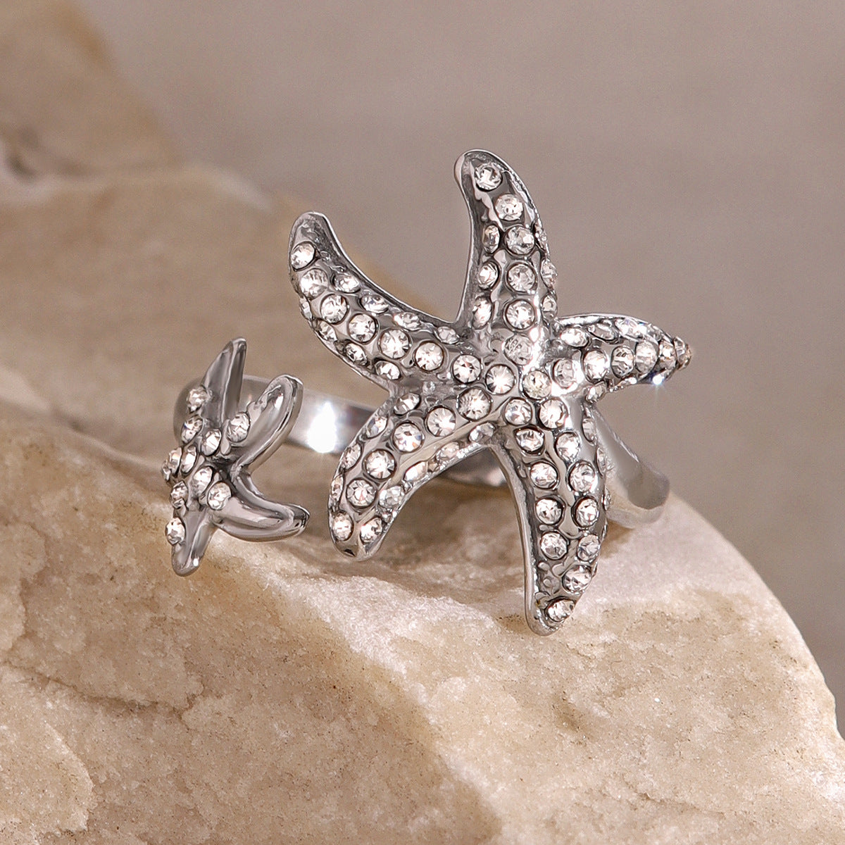 Oceanic Starfish Embrace Ring