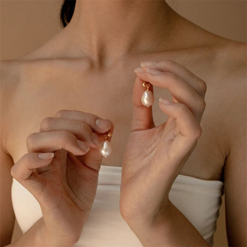 Luminous Pearl Drop Earrings